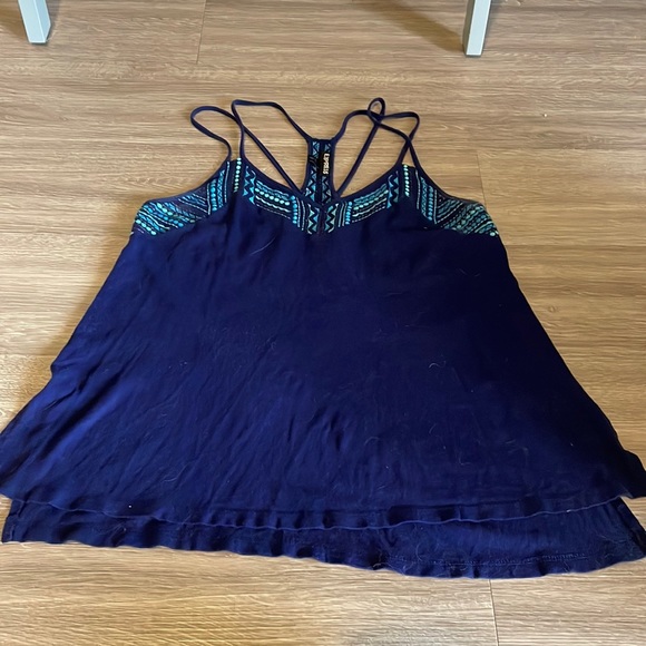 Express Tops - Express blue tank